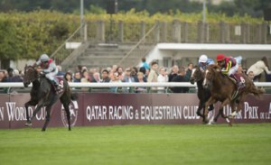 自400米取得領先後,卓芙曾一度帶離7個馬位之多。 Source: Edward Whitaker/racingpost.com