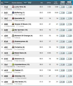 VRC Sprint Classic betting 20131107