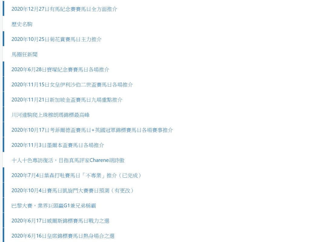 Flameracing2020年度文章統計