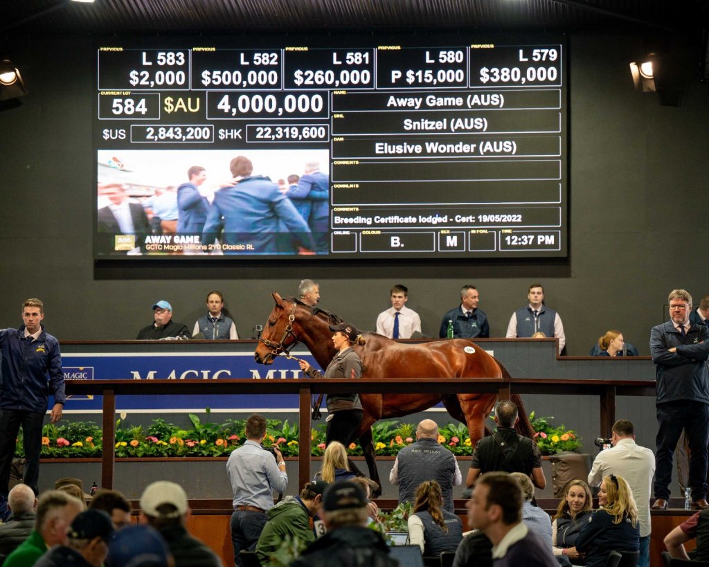 每日賽馬晚報（2022年5月24日），葉森馬場週一晨操大會報導，一級賽冠軍客場作戰以400萬澳元成交